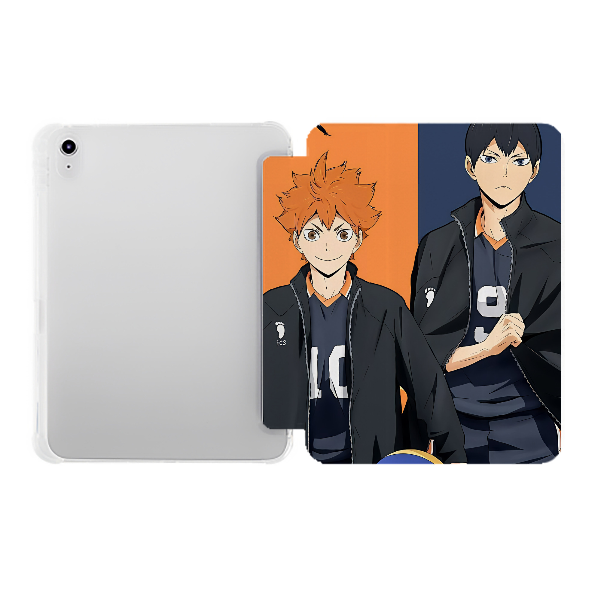 （画像用） ハイキュー!! Haikyu!! IPad ケース ペン収納付き 三つ折りスタンド PUレザー×シリコン 対応機種9.5/10.5/10.9インチ